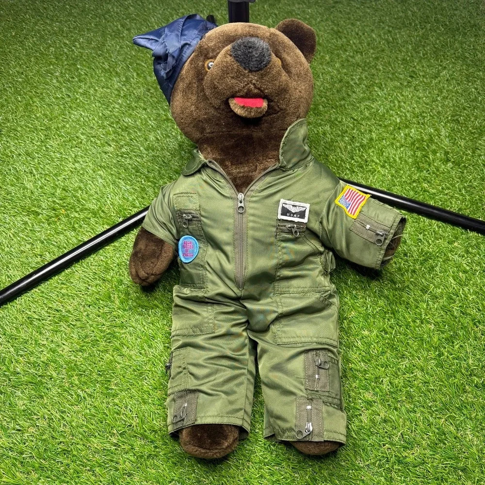 Vtg Bear Forces‎ Of America US Army Pilot Plush Teddy Bear 20